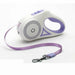 Automatic Retractable Lighting Dog Leash with built-in beam light and RGB streamer ring for safe night walks