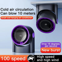 Mini desktop circulating fan with 4-speed USB rechargeable cooling and ultra-quiet operation