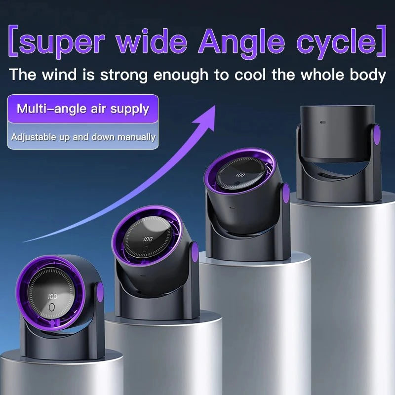 Mini Desktop Circulating Fan – 4 Speed USB Rechargeable Cooling Fan