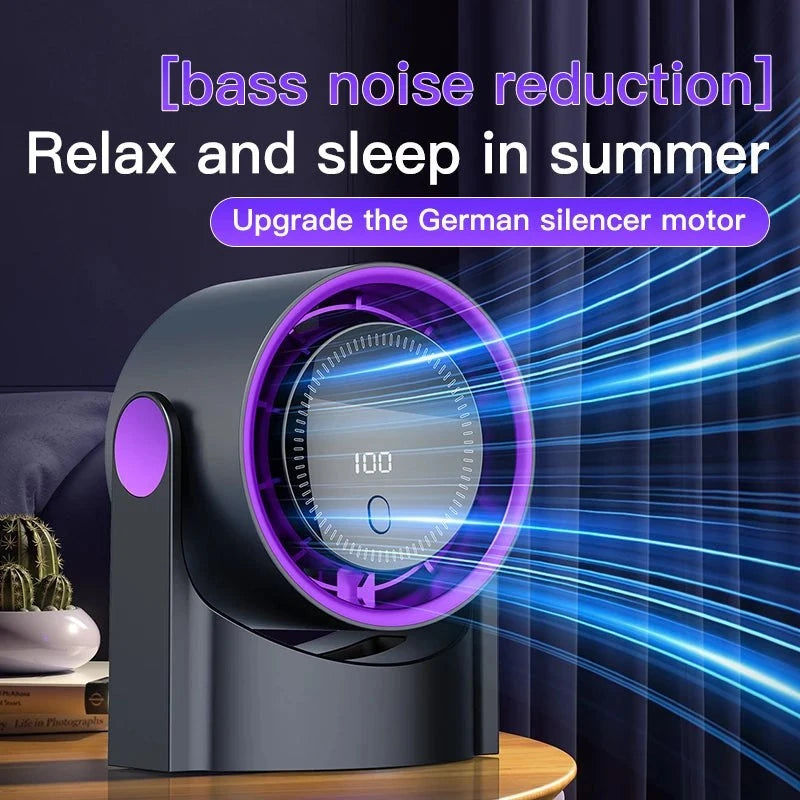 Mini Desktop Circulating Fan – 4 Speed USB Rechargeable Cooling Fan