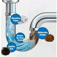 WZLD Sink & Drain Cleaner Powder – Powerful Pipe Unclogging & Odor Remover