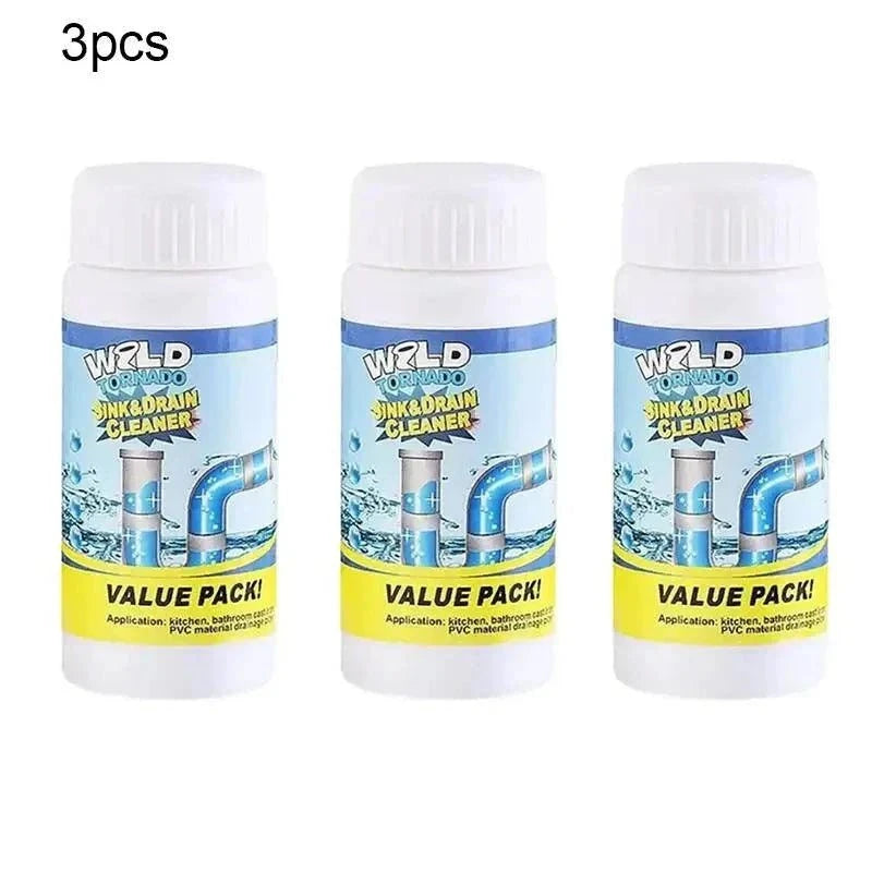 WZLD Sink & Drain Cleaner Powder – Powerful Pipe Unclogging & Odor Remover